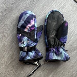 Roxy Purple & Teal Tie-Dye Snow Mittens